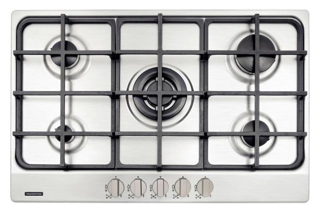 Cooktop a Gás New Penta em Aço Inox 5 Bocas Linha Prime  - Tramontina