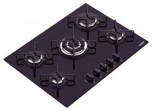 Cooktop a Gás Penta em Vidro Temperado Preto 5 Bocas - Tramontina