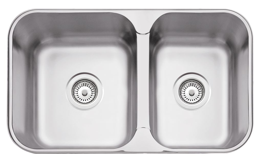 Cuba de embutir/sobrepor Isis 2C 34-28 BS em Aço Inox acetinado com 2 Cubas - 94062/102-Tramontina