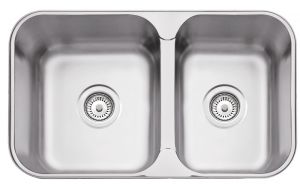 Cuba de embutir/sobrepor Isis 2C 34-28 BS em Aço Inox acetinado com 2 Cubas - 94062/102-Tramontina