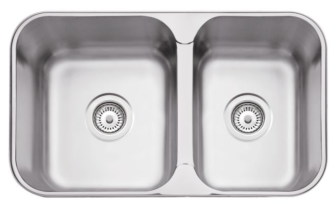 Cuba de embutir/sobrepor Isis 2C 34-28 BS em Aço Inox acetinado com 2 Cubas - 94062/102-Tramontina