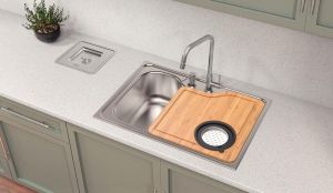 Cuba Morgana 60 FX em Aço Inox com Dosador de sabão Tábua e Bowl Ralador- Tramontina- 93806/132