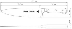 Faca Chef Tramontina Century Lâmina 8" Em Aço Inox