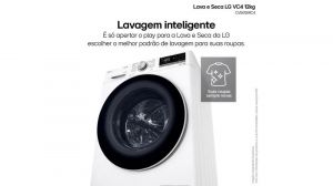 Lava e Seca LG Smart VC4 12kg Branca com Inteligência Artificial AIDD™ 