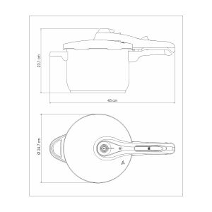 Panela De Pressão Inox Tramontina Solar Fundo Triplo 6 Litros