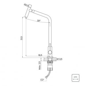 Torneira Versa em Aço Inox com Bica Articulada - Tramontina